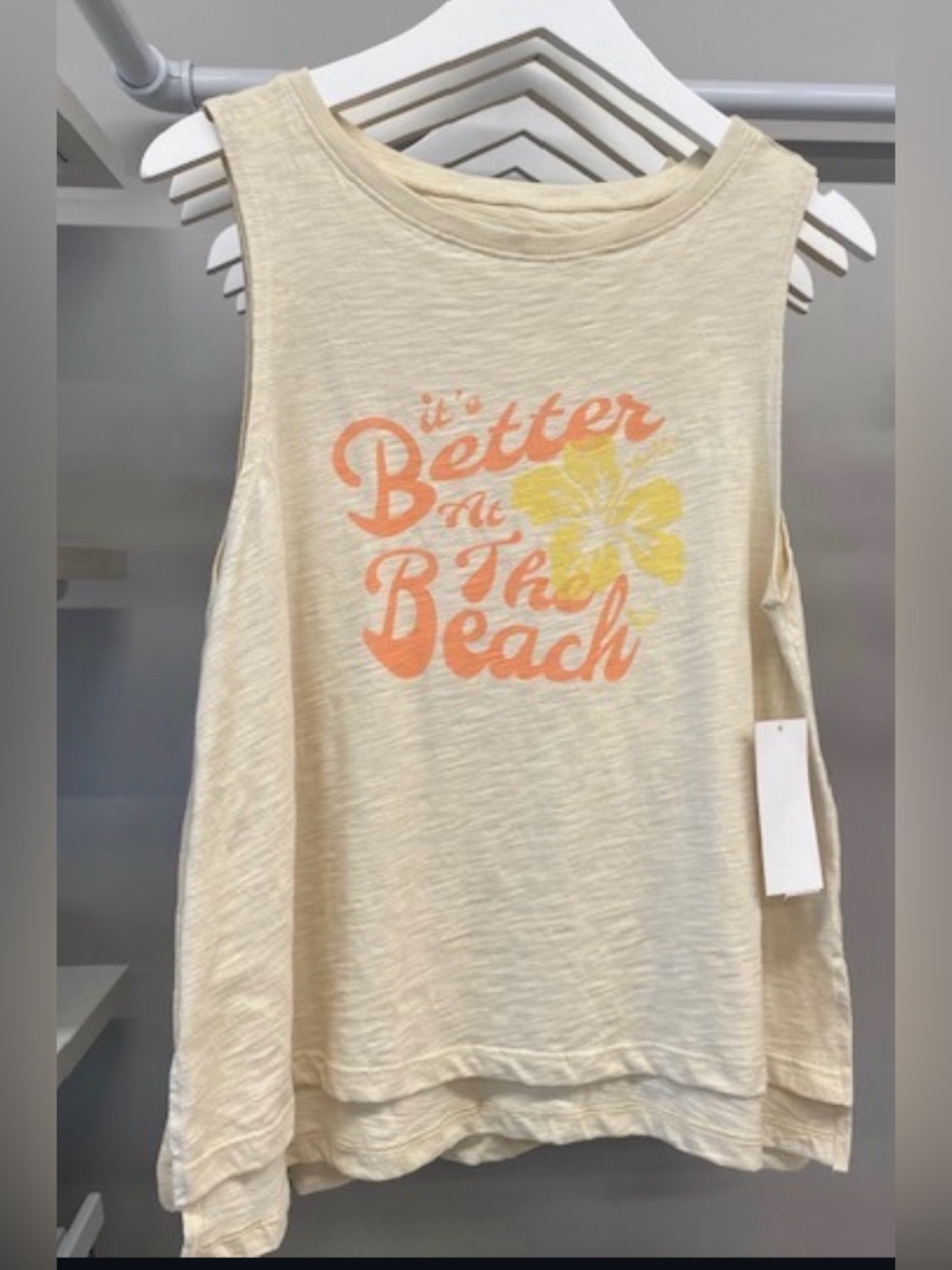 Roxy Graphic Tank Top - 'Better At The Beach'